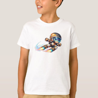 Jetpack Racer Cartoon – Cute Futuristic Sci-Fi T-Shirt