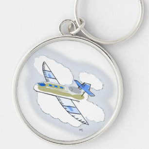 Jetplane in the Sky Keychain