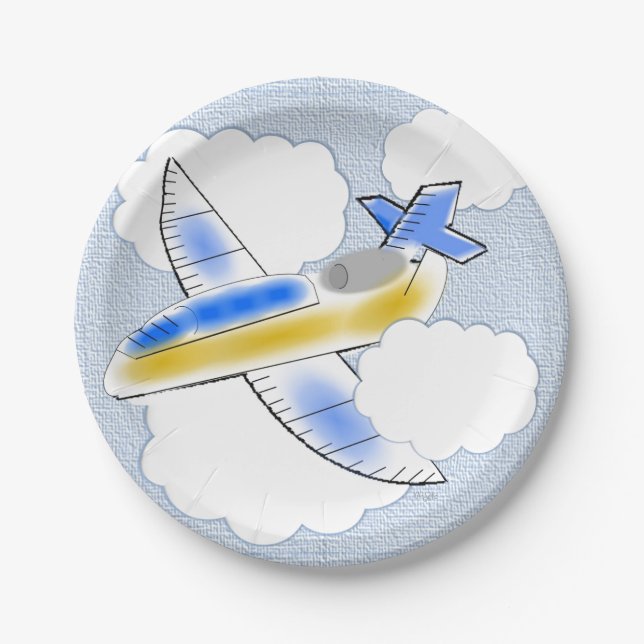 Jetplane Paper Plate (Front)