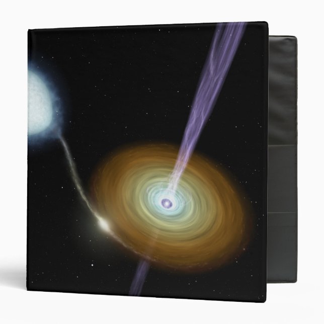 Jets of material shooting out binder (Front/Inside)