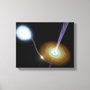 Jets of material shooting out canvas print