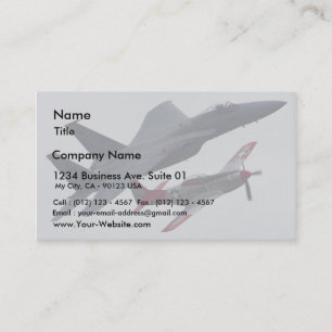 Jets Planes Pilots Cockpits Propellers Business Card