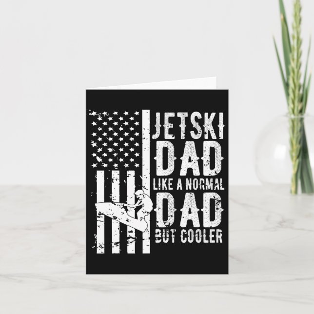 Jetski Dad Fathers Day Dad Jet Ski Rider Water Jet Card (Front)