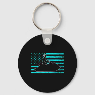 Jetski Jet Skiing Watercraft Jet Ski American Usa Keychain
