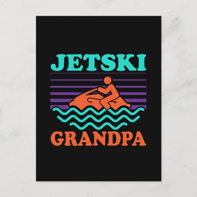 Jetski - Jetski Grandpa Postcard (Front)