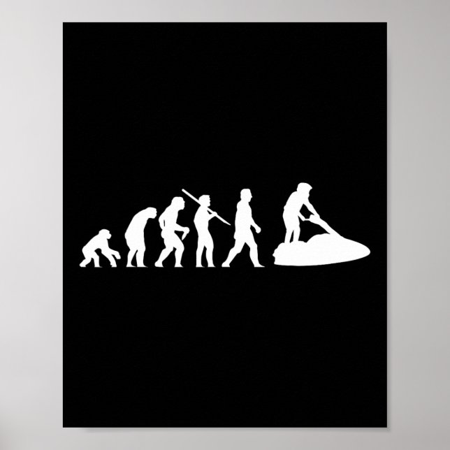 Jetski Watersport Jet Ski Skiing Evolution  Poster (Front)