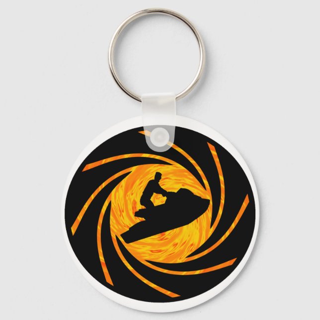 JETSKIING THE GULF KEYCHAIN (Front)