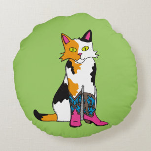 Jett and Jester Round Pillow