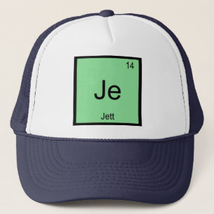 Jett Name Chemistry Element Periodic Table Trucker Hat