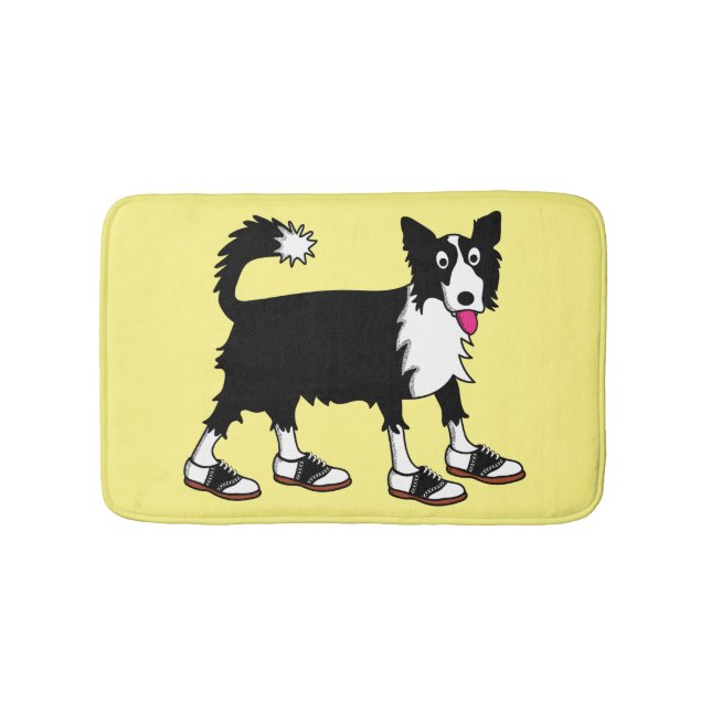 Jett the Border Collie Bath Mat (Front)