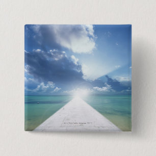 Jetty and sunshine 2 inch square button