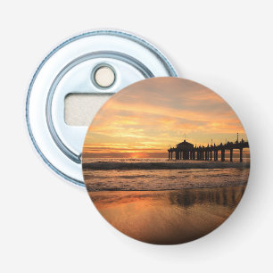 Jetty Over Ocean Beach Sunset Bottle Opener