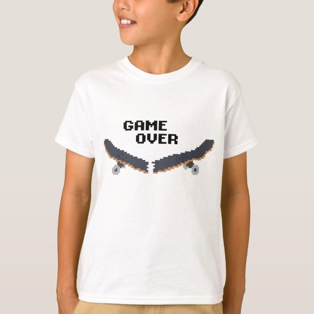 jeu au-dessus de T-shirt de planche à roulettes (Devant)