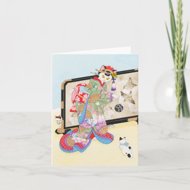 Jeu avec le carte pour notes Moussart d'Ukiyoe de (Devant)