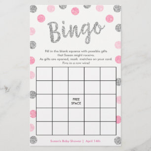 Jeu Bingo-Purse, Argent 2 Côtés & Carte Rose