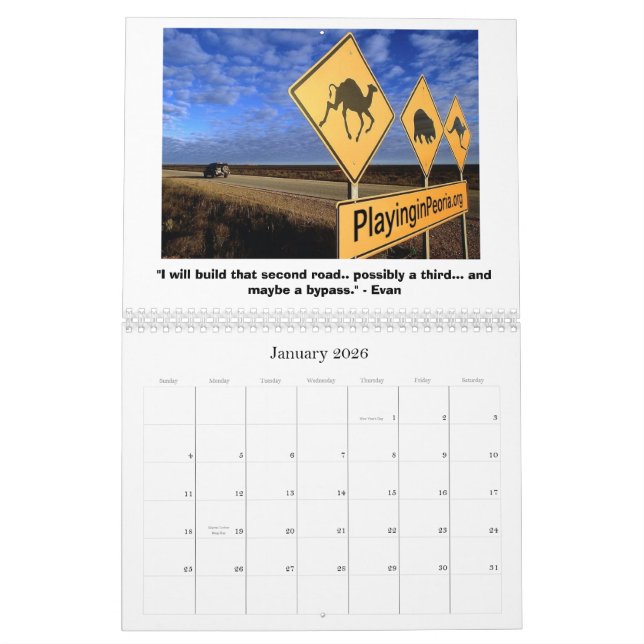 Jeu dans le calendrier mural de Peoria 2010 (Jan 2026)