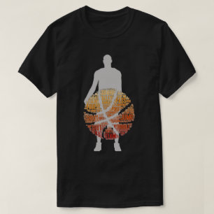 Jeu de basket-ball féminin noir T-shirt sport