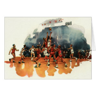 Jeu De Basketball vintage, Joueurs De Basketball