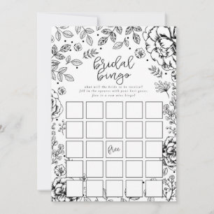 Jeu de carte de bingo pour Baby Shower floral de p