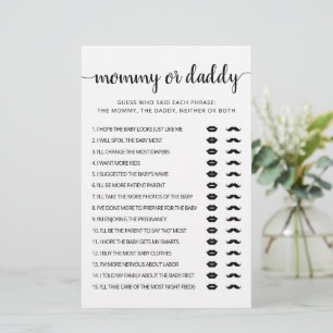 Jeu de carte pour Baby Shower « Maman ou Papa »