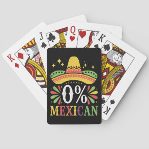 Jeu De Cartes 0% Mexicain Zéro Pour Cent Drôle Cinco De Mayo