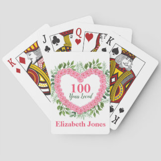 Jeu De Cartes 100 Ans Amoureux 100e Anniversaire Jouer Cartes