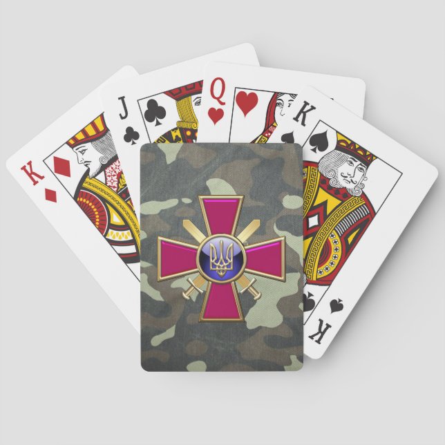Jeu De Cartes [100] Emblème des forces terrestres ukrainiennes (dos)