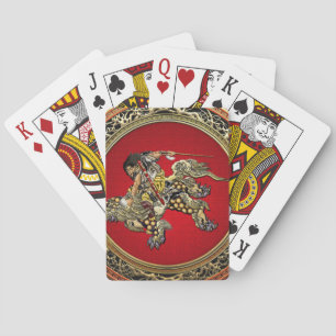 Jeu De Cartes [100] Hokusai - Shoki Riding Shishi Lion