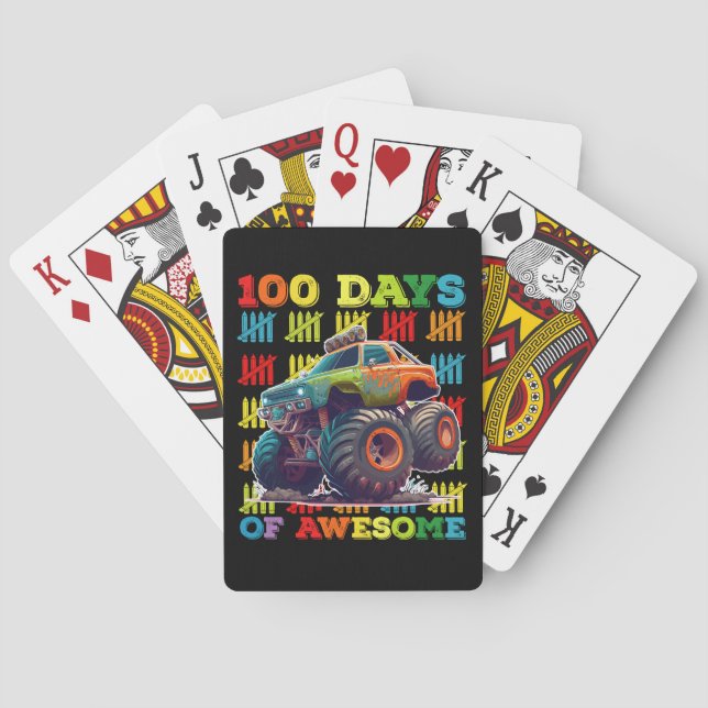 Jeu De Cartes 100 Jours De Camion Monster Magnifique 100e Jour É (dos)