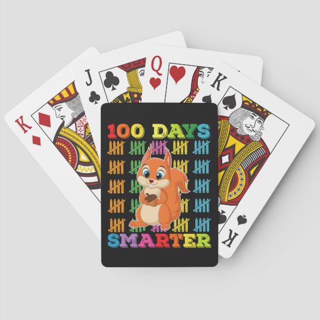 Jeu De Cartes 100 Jours Smarter Squirrel 100e Jour De L'École (dos)