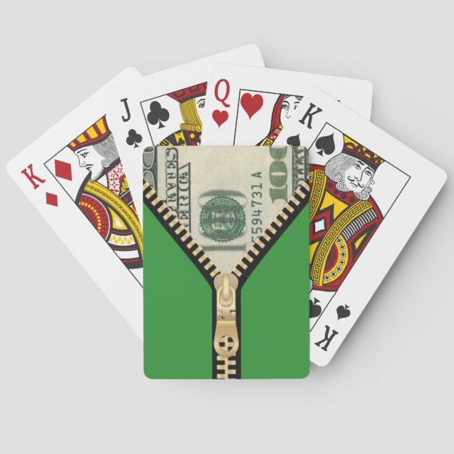 Jeu De Cartes $100 Money Zipper Playing Cartes (dos)