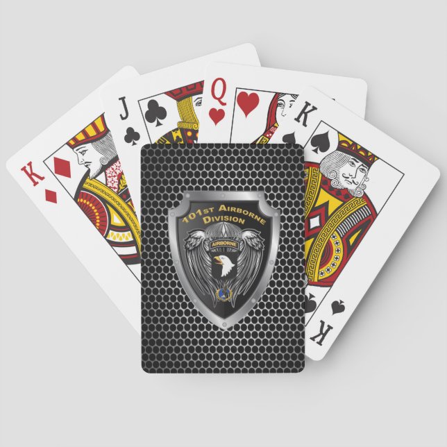 Jeu De Cartes 101e division aéroportée Bouclier (dos)