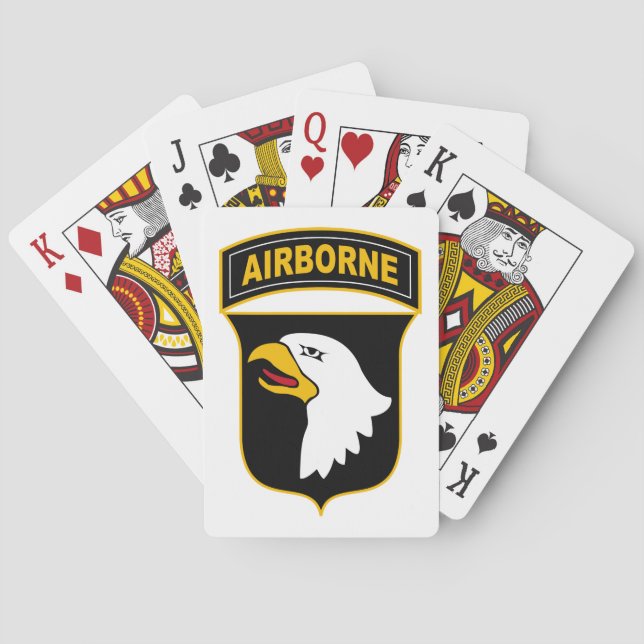 Jeu De Cartes 101e division aéroportée Vétéran militaire (dos)