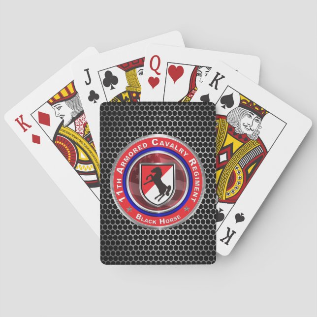 Jeu De Cartes 11e régiment de cavalerie blindée "Cheval noir"  (dos)