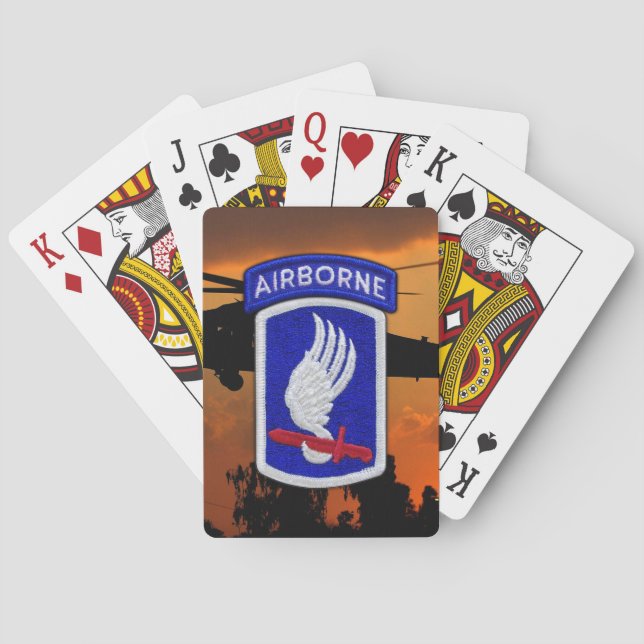 Jeu De Cartes 173e ABN BDE brigade aéroportée vietnam vétérinair (dos)
