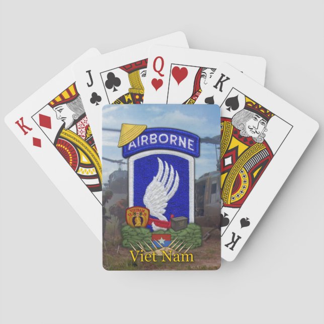 Jeu De Cartes 173e ABN BDE brigade aéroportée vietnam vétérinair (dos)