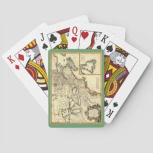 Jeu De Cartes 1778 Carte du Canada et des États-Unis
