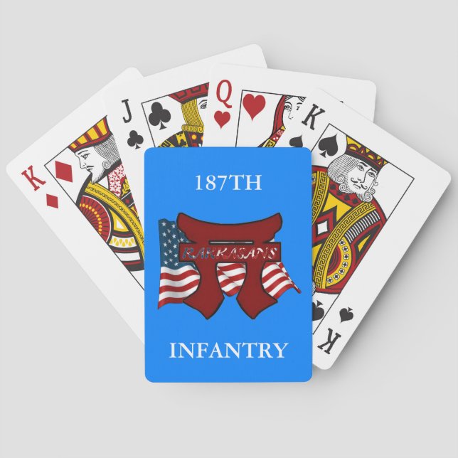 JEU DE CARTES 187E INFANTERIE RAKKASANS JOUER CARTES (dos)