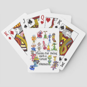 Jeu De Cartes 18 aliens de dessin animé drôles expriment leur gr