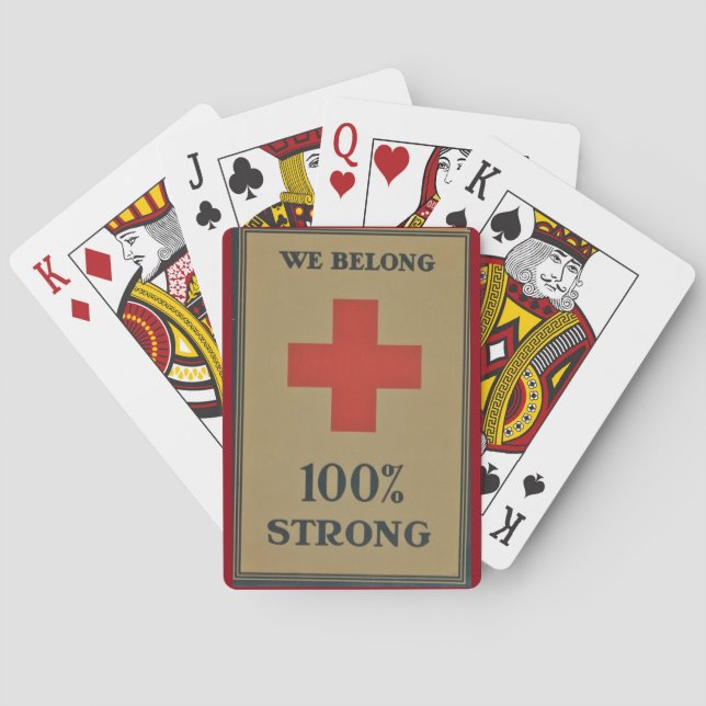 Jeu De Cartes 1920 Croix Rouge de la Première Guerre mondiale "N (dos)