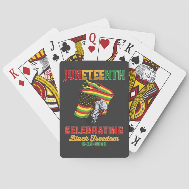 Jeu De Cartes 19e juin célébrant la liberté noire 6 19 1865 (dos)