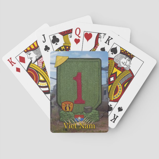 Jeu De Cartes 1ère division d'infanterie Viêt-Nam Cartes de poke (dos)