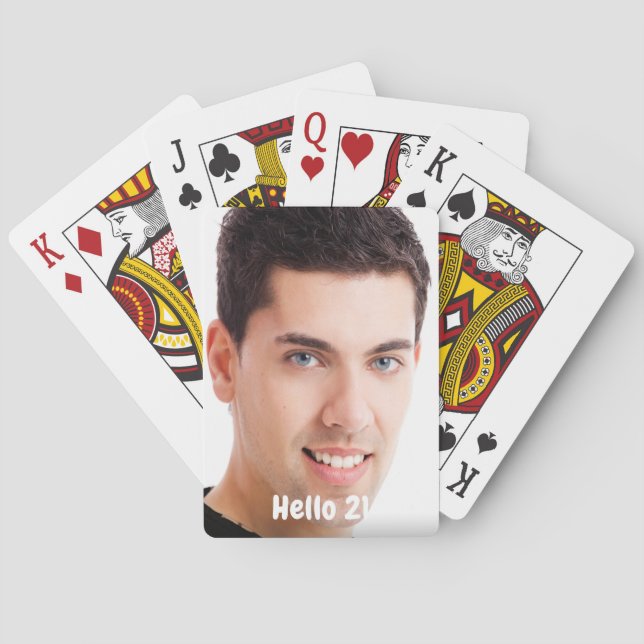 Jeu De Cartes 21e anniversaire hommes bonjour 21 (dos)