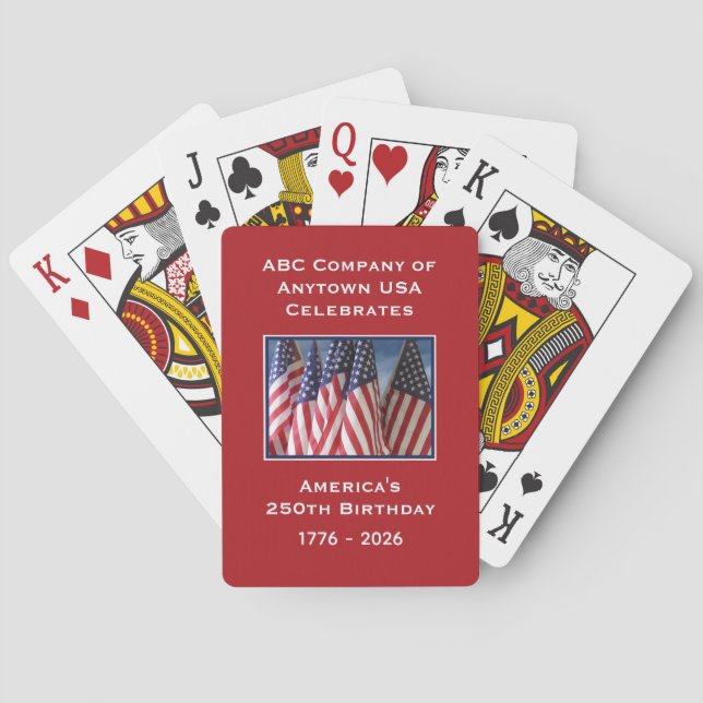 Jeu De Cartes 250e anniversaire 1776 à 2026 USA Amérique (dos)