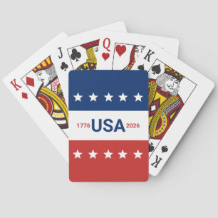 Jeu De Cartes 250e anniversaire des États-Unis 1776 2026 Rouge B