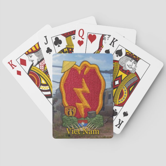 Jeu De Cartes 25e Division d'infanterie Patch Vietnam Poker Cart (dos)
