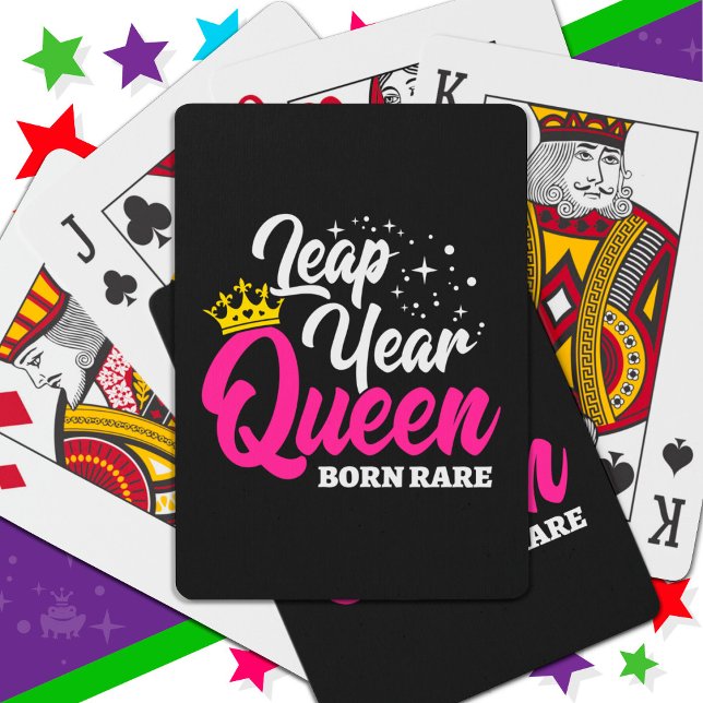 Jeu De Cartes 29 fév Année bissextile Reine Jour bissextile Anni (Créateur téléchargé)