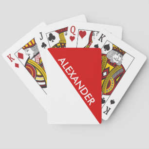 Jeu De Cartes 2 Triangles Gras DIY Fond Rouge Blanc