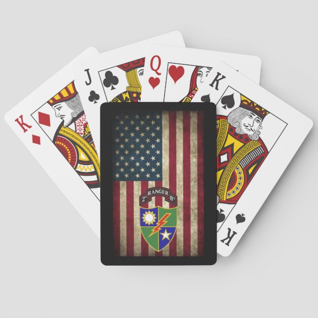 Jeu De Cartes 2e Bataillon - 75e Régiment de Rangers Jouer des c (dos)