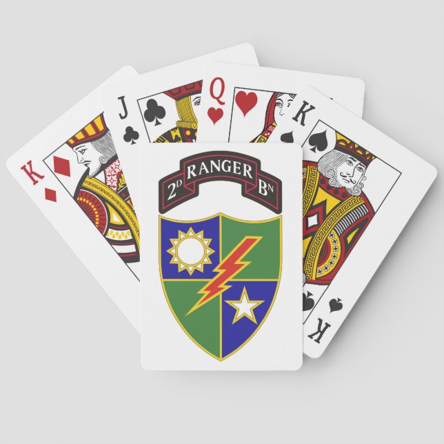 Jeu De Cartes 2e Bataillon - 75e Régiment de Rangers Jouer des c (dos)